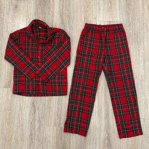 Old navy Christmas Plaid Red button down top & pants Pajama Set
